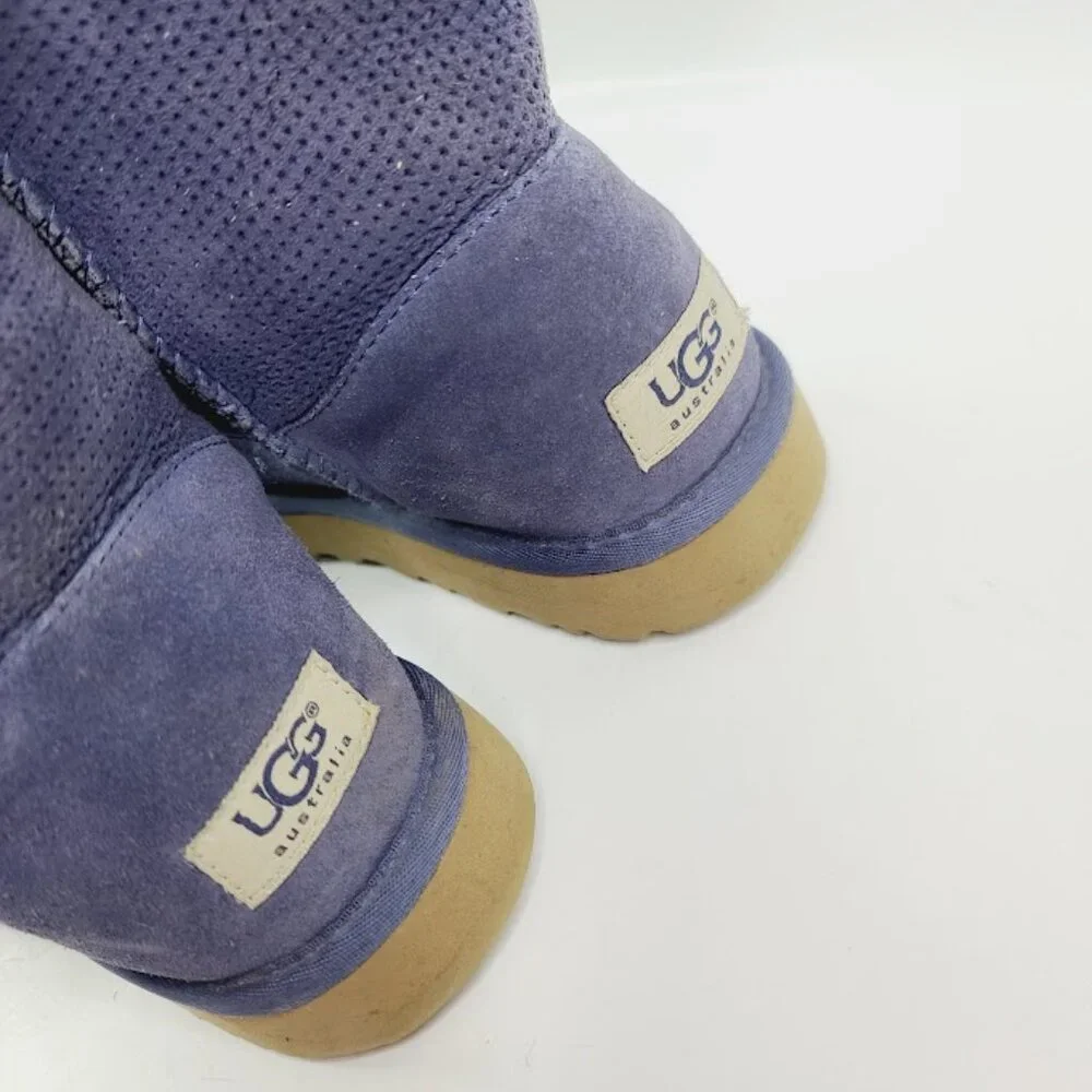 UGG Women's Bailey Button II Suede Fur‎ Ankle Winter Snow Boot Size 7